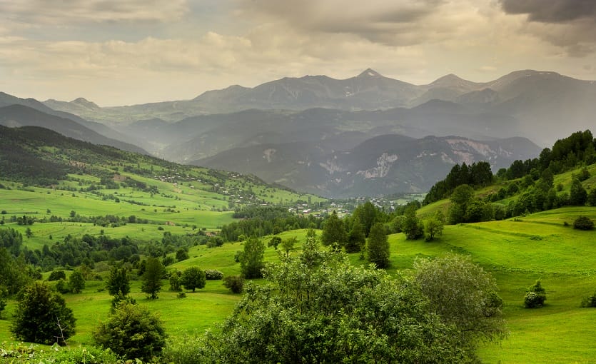 Famous natural spring and plateau houses of Artvin -Turkey
